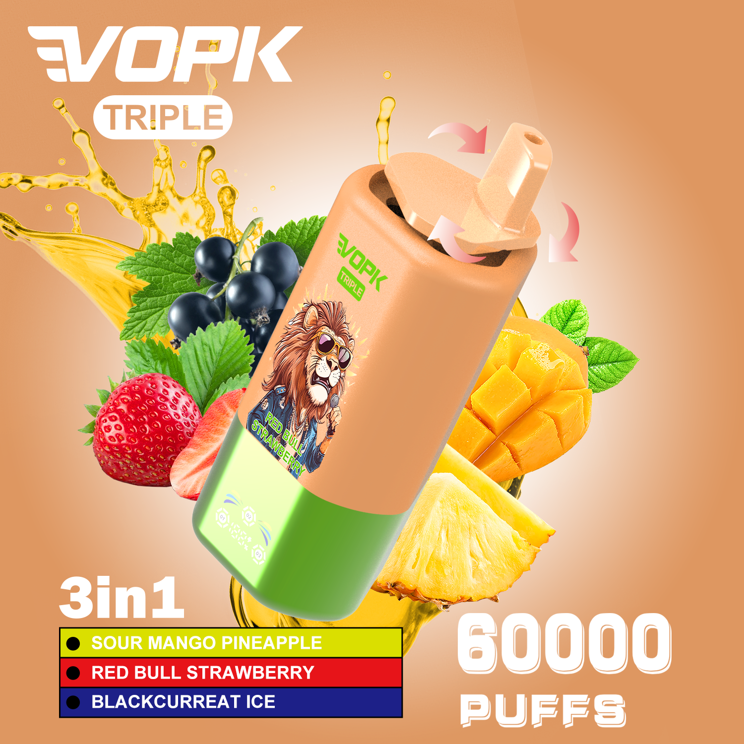 VOPK-TRIPE 60000PUFFS Vape - Image 6