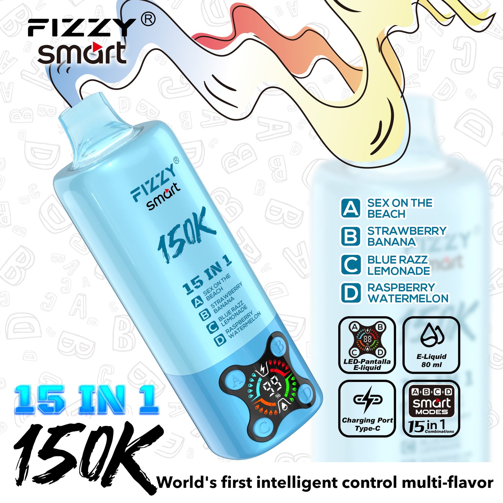 SMART 15IN1-150000 PUFFS Vape - Image 8